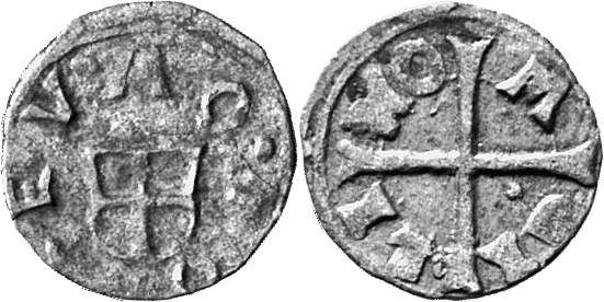 BALTIKUM LIVLÄNDISCHER ORDEN Bernd von der Borg, 1471-1483. Pfennig o. J., Reval.