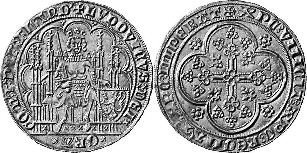 BELGIEN FLANDERN Ludwig von Male, 1346-1384. Chaise d'or o. J., Gent oder Mechelen.