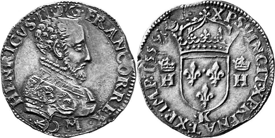 FRANKREICH KÖNIGREICH François II, 1559-1560. Teston 1559 K, Bordeaux,