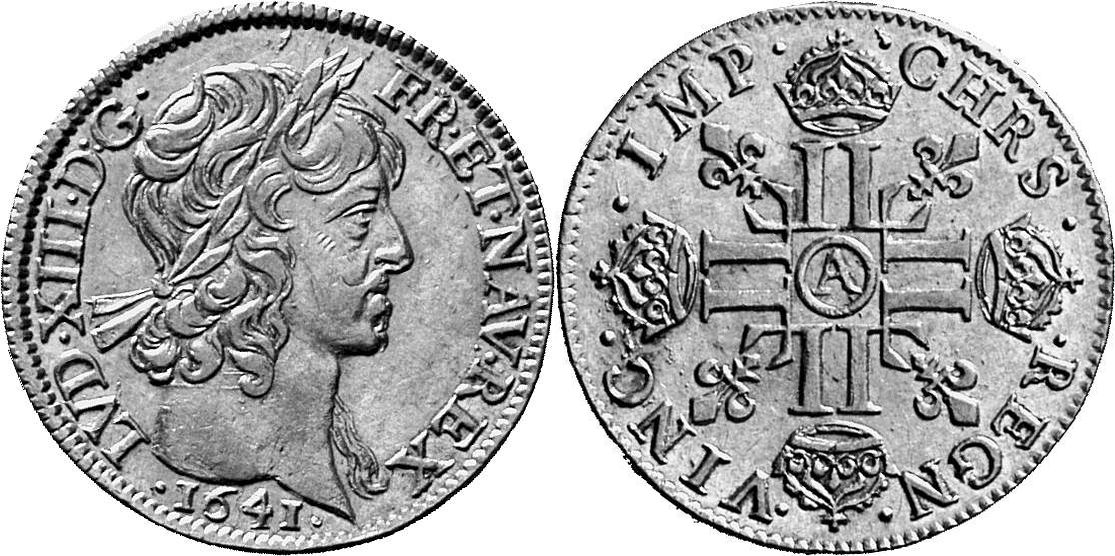 FRANKREICH KÖNIGREICH Louis XIII, 1610-1643. Louis d'or 1641 A, Paris.
