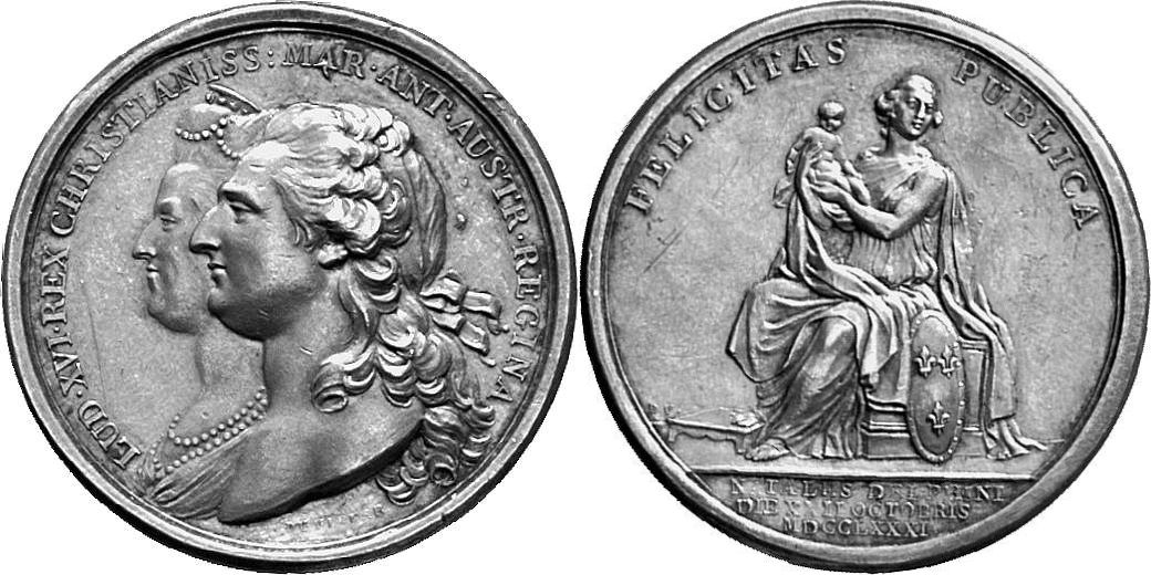 FRANKREICH KÖNIGREICH Louis XVI, 1774-1793. Silbermedaille 1781,