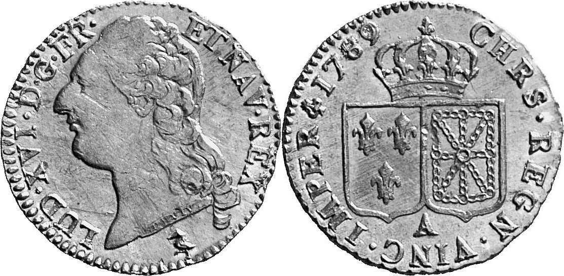 FRANKREICH KÖNIGREICH Louis XVI, 1774-1793. Louis d'or à la tête nue 1789 A, Paris.