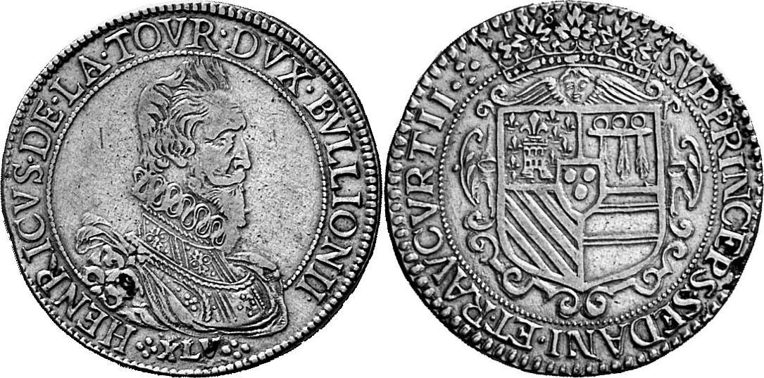 FRANKREICH/FEODALES BOUILLON UND SEDAN Henri de la Tour d'Auvergne, 1591-1623. Ecu (45 Sous) 1614.