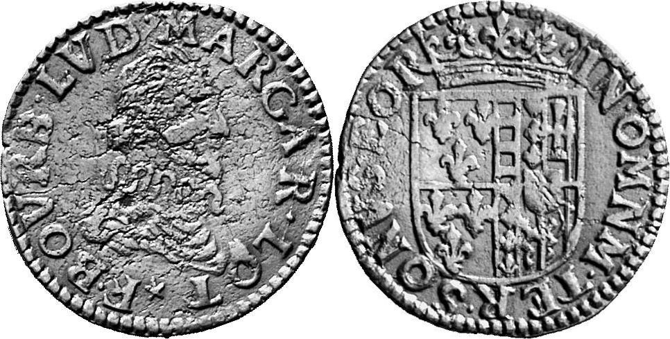 FRANKREICH/FEODALES CHATEAU-RENAUD François de Bourbon und Louise Marguerite, 1605-1614. Florin o. J.