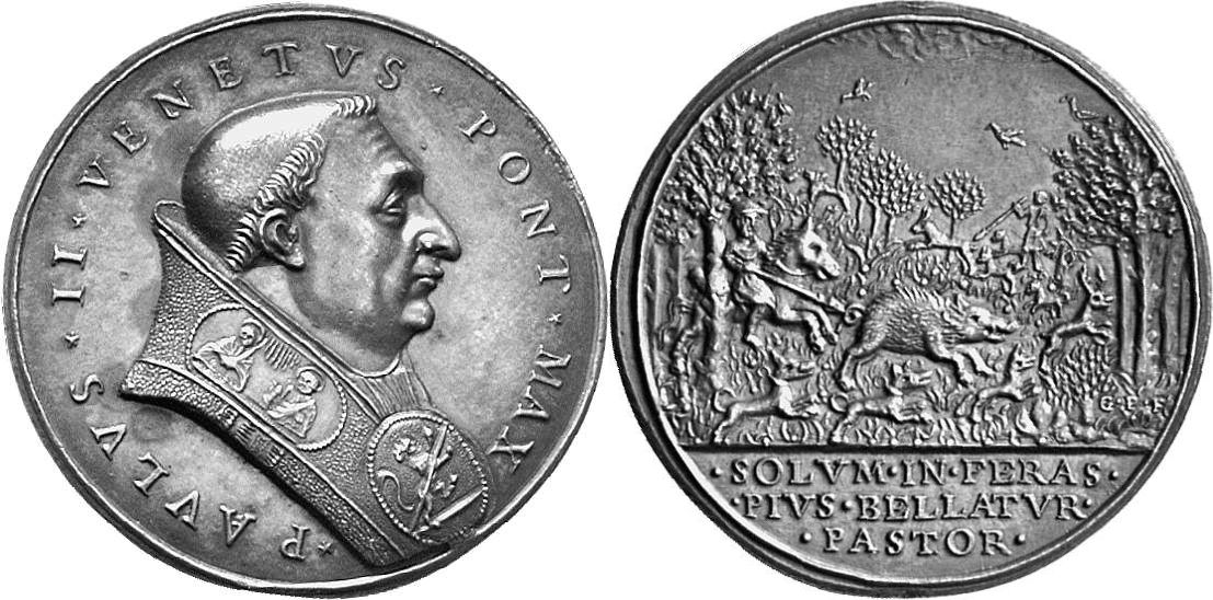 ITALIEN KIRCHENSTAAT/VATIKAN Paul II., 1464-1471. Bronzemedaille o. J.,
