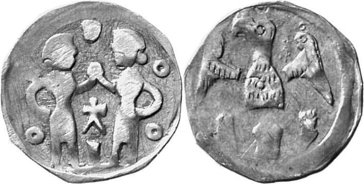 BRANDENBURG Johann I. und Otto III., 1220-1266. Denar, Stendal.