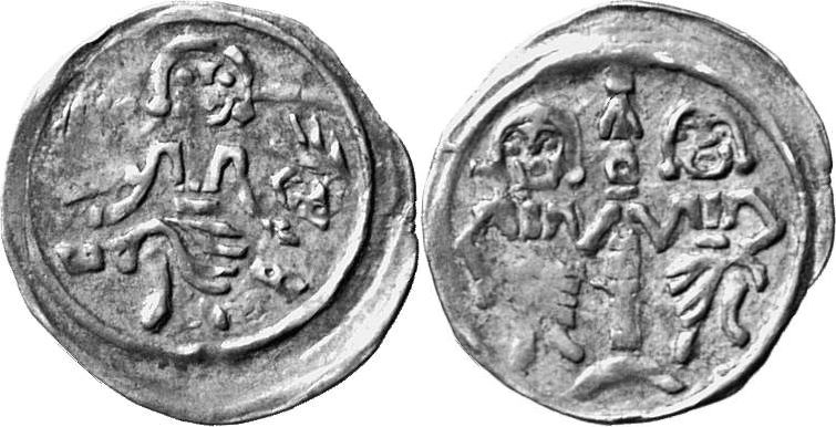 BRANDENBURG Johann II., Otto VI. und Konrad, 1266-1281. Denar, Brandenburg.