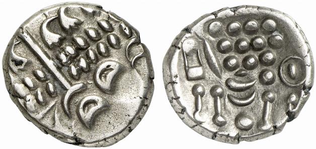BRITANNIA DUROTRIGES. AR-Stater, 58/45 v. Chr.;