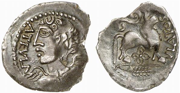 GALLIA ANONYM. AR-Quinar, 1. Jahrhundert v. Chr.;