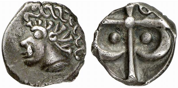 GALLIA VOLCAE TECTOSAGES. AR-Drachme, 1. Jahrhundert v. Chr.;