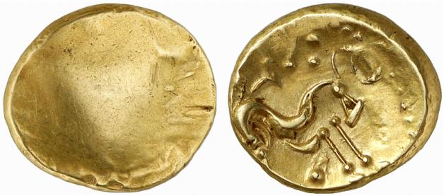 BELGICA AMBIANI. AV-Stater, 60/50 v. Chr.;