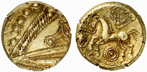 BELGICA REMI. AV-Stater, 2./1. Jahrhundert v. Chr.;