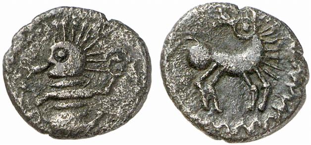 GERMANIA ANONYM. AR-Quinar, 65/40 v. Chr.;