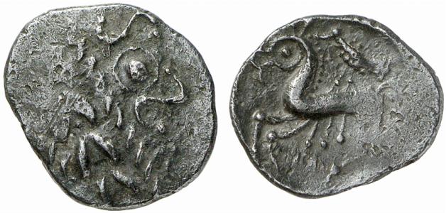 BOHEMIA BOIER. AR-Drachme, Typ Totfalu, 1. Jahrhundert v. Chr.;