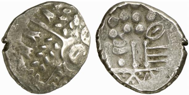 BRITANNIA DUROTRIGES. AR-Stater, 58/45 v. Chr.;
