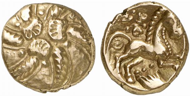 BRITANNIA TRINOVANTES. Addedomaros. AV-Stater, 37/33 v. Chr.;