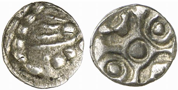 GERMANIA ANONYM. AR-Obol, Typ Donnersberg, 120/30 v. Chr.;