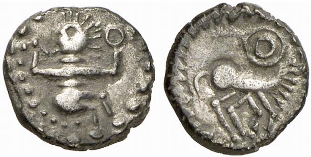 GERMANIA ANONYM. AR-Quinar, 65/40 v. Chr.;