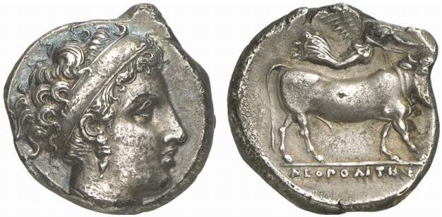 CAMPANIA NEAPOLIS. AR-Didrachme, 350/325 v. Chr.;