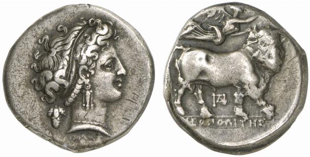 CAMPANIA NEAPOLIS. AR-Didrachme, 320/300 v. Chr.,