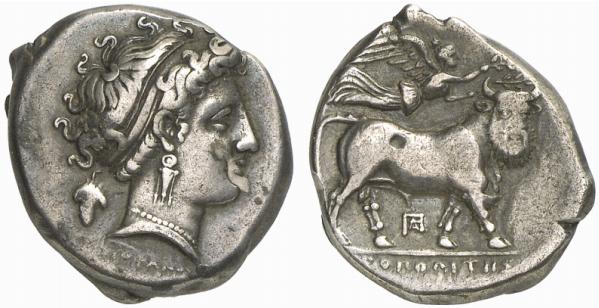 CAMPANIA NEAPOLIS. AR-Didrachme, 320/300 v. Chr.,