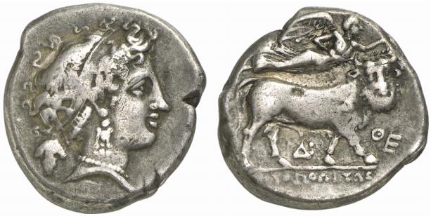 CAMPANIA NEAPOLIS. AR-Didrachme, 320/300 v. Chr.;