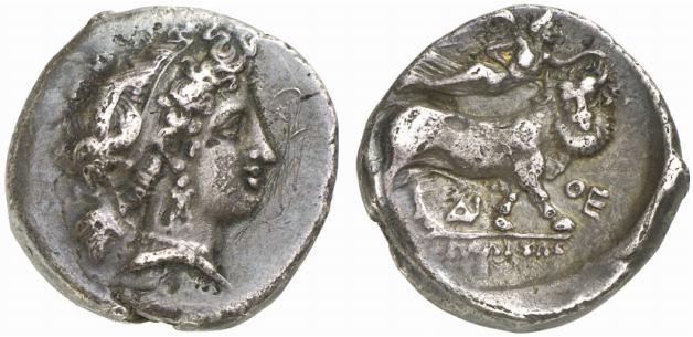 CAMPANIA NEAPOLIS. AR-Didrachme, 320/300 v. Chr.;