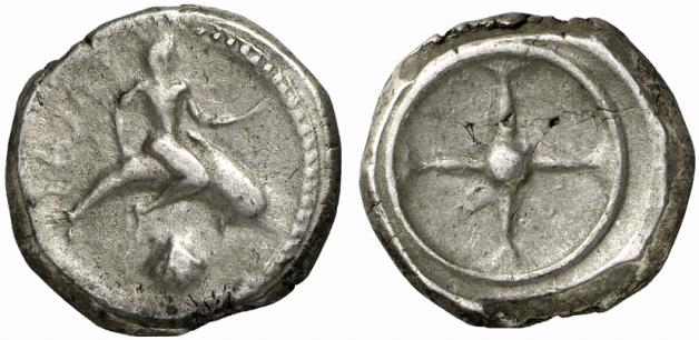 CALABRIA TARENT. AR-Didrachme, 480/470 v. Chr.;