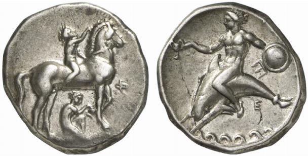 CALABRIA TARENT. AR-Didrachme, 340/335 v. Chr.;