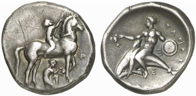 CALABRIA TARENT. AR-Didrachme, 340/335 v. Chr.;