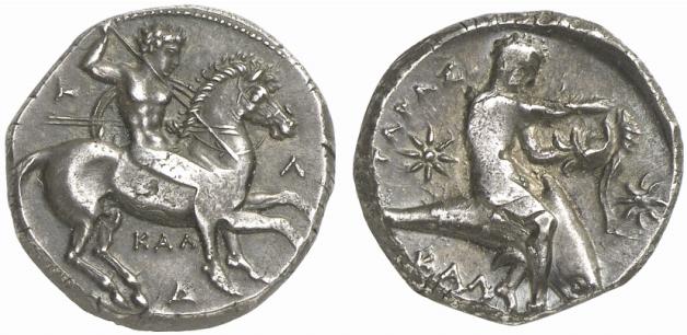 CALABRIA TARENT. AR-Didrachme, 333/330 v. Chr.;