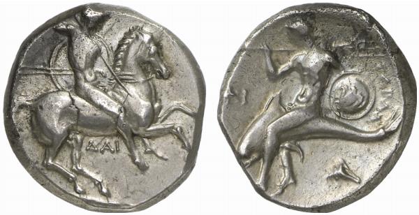 CALABRIA TARENT. AR-Didrachme, 302/290 v. Chr.;