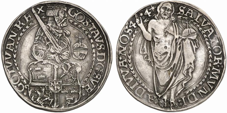 SCHWEDEN KÖNIGREICH Gustav Vasa, 1521-1560. Daler 1544, Svartsjö.