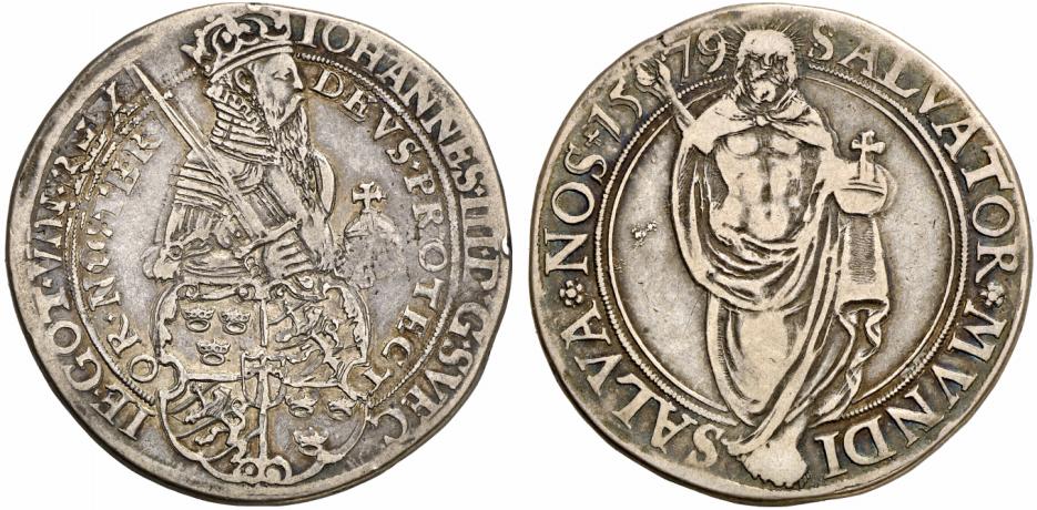 SCHWEDEN KÖNIGREICH Johann III., 1568-1592. Daler 1579, Stockholm.