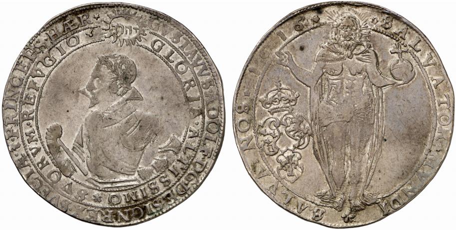 SCHWEDEN KÖNIGREICH Gustav II. Adolf, 1611-1632. Riksdaler 1616, Stockholm.
