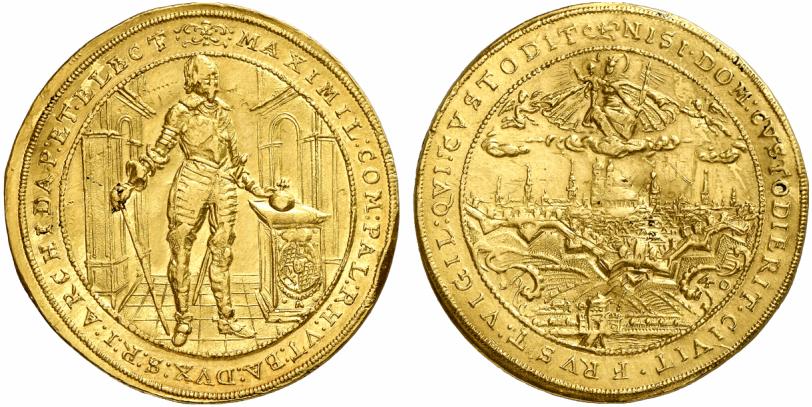 BAYERN HERZOGTUM Maximilian I., 1598-1651. 5 Dukaten 1640, München,