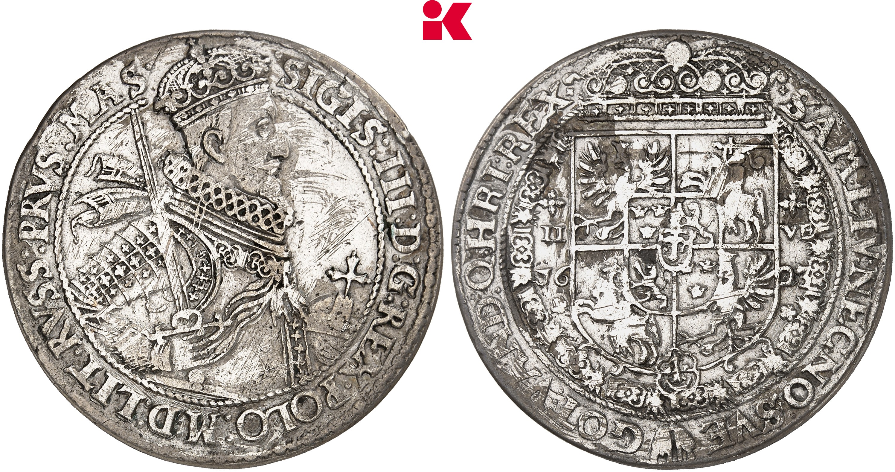 POLEN KÖNIGREICH Sigismund III., 1587-1632. Reichstaler 1623 II-VE, Bromberg.