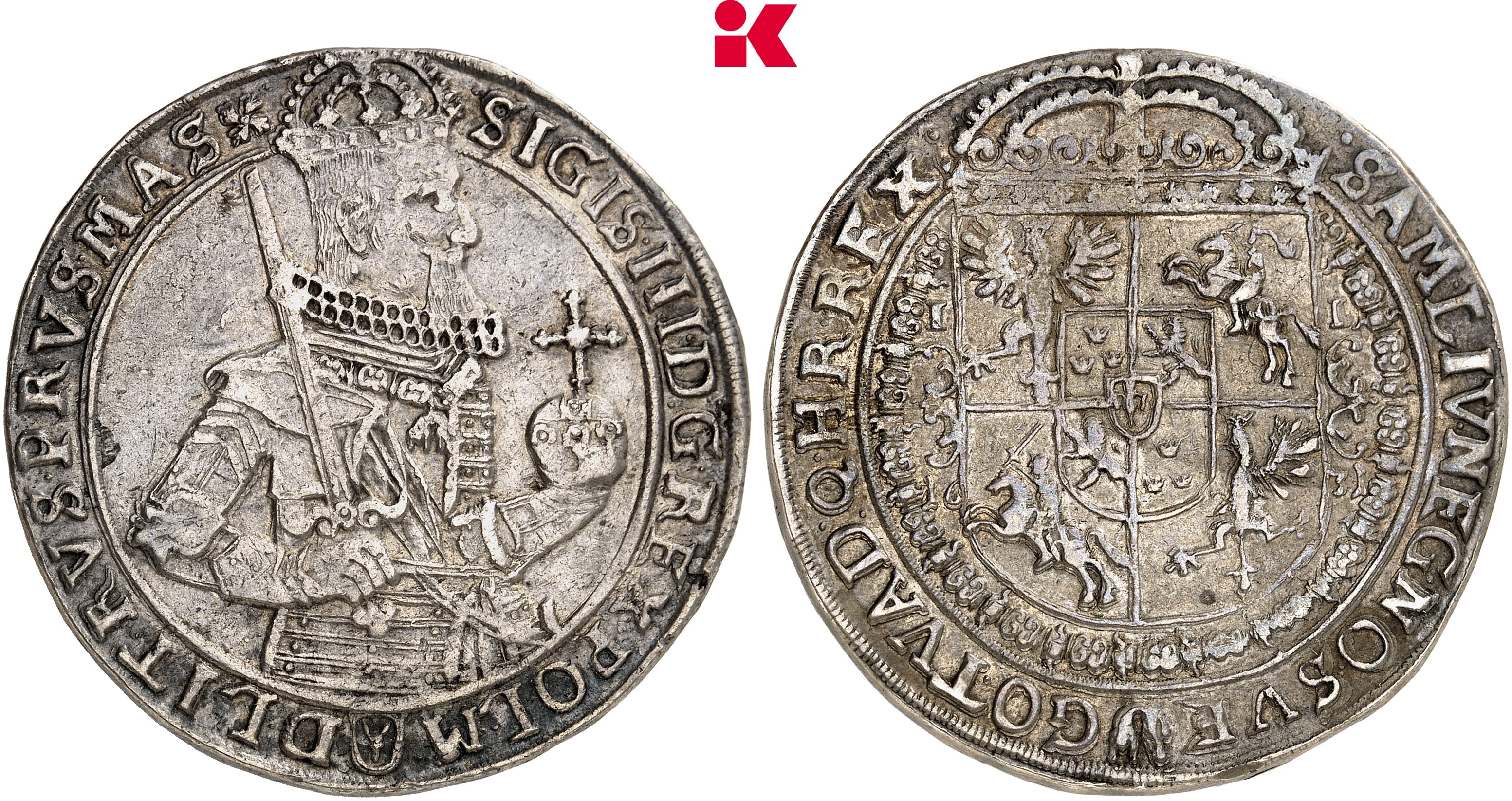 POLEN KÖNIGREICH Sigismund III., 1587-1632. Reichstaler 1631 I-I, Bromberg.