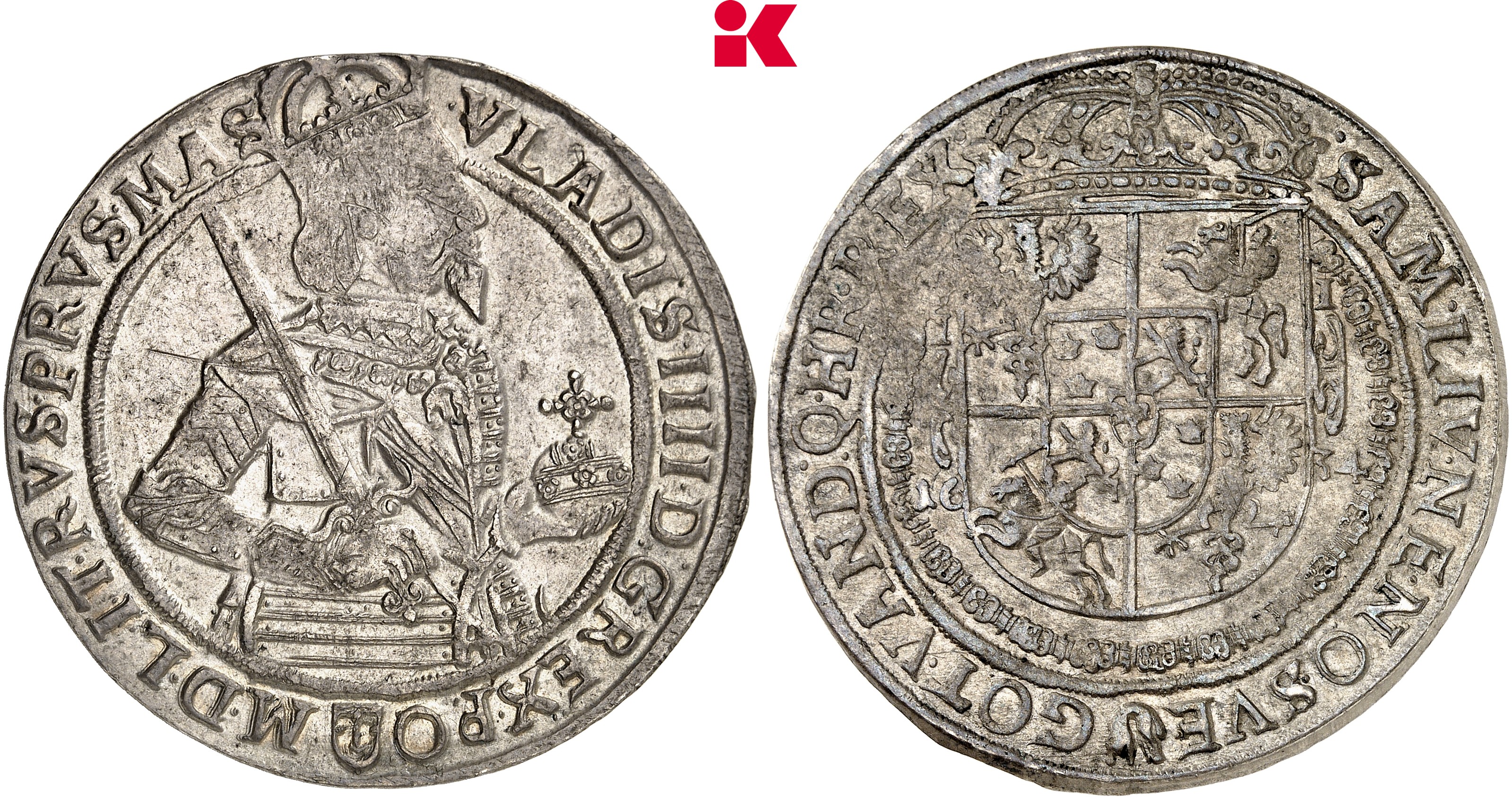 POLEN KÖNIGREICH Wladislaw IV., 1632-1648. Reichstaler 1634, I-I, Bromberg.
