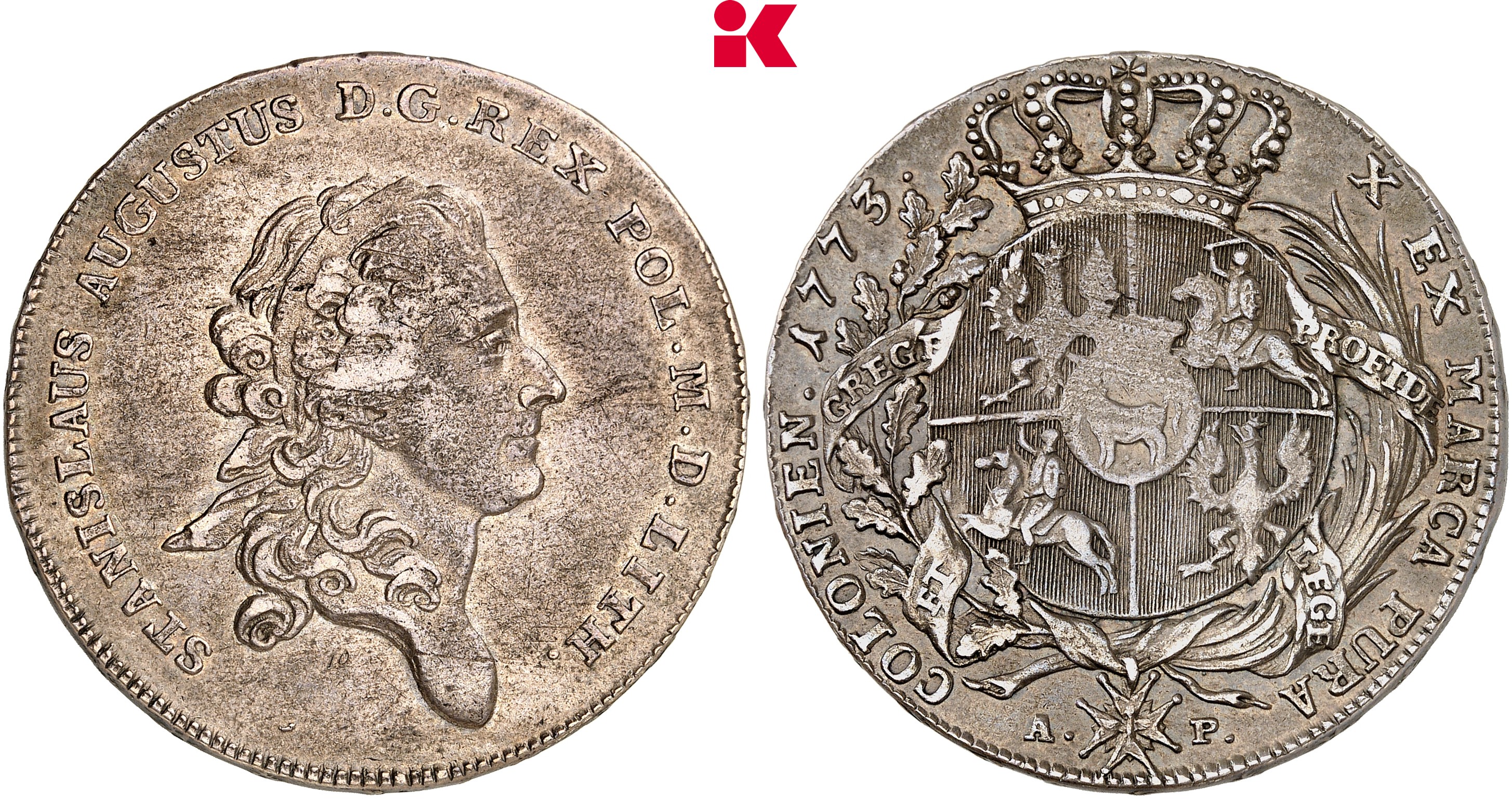 POLEN KÖNIGREICH Stanislaus August, 1764-1795. Konv.-Taler 1773 AP, Warschau.