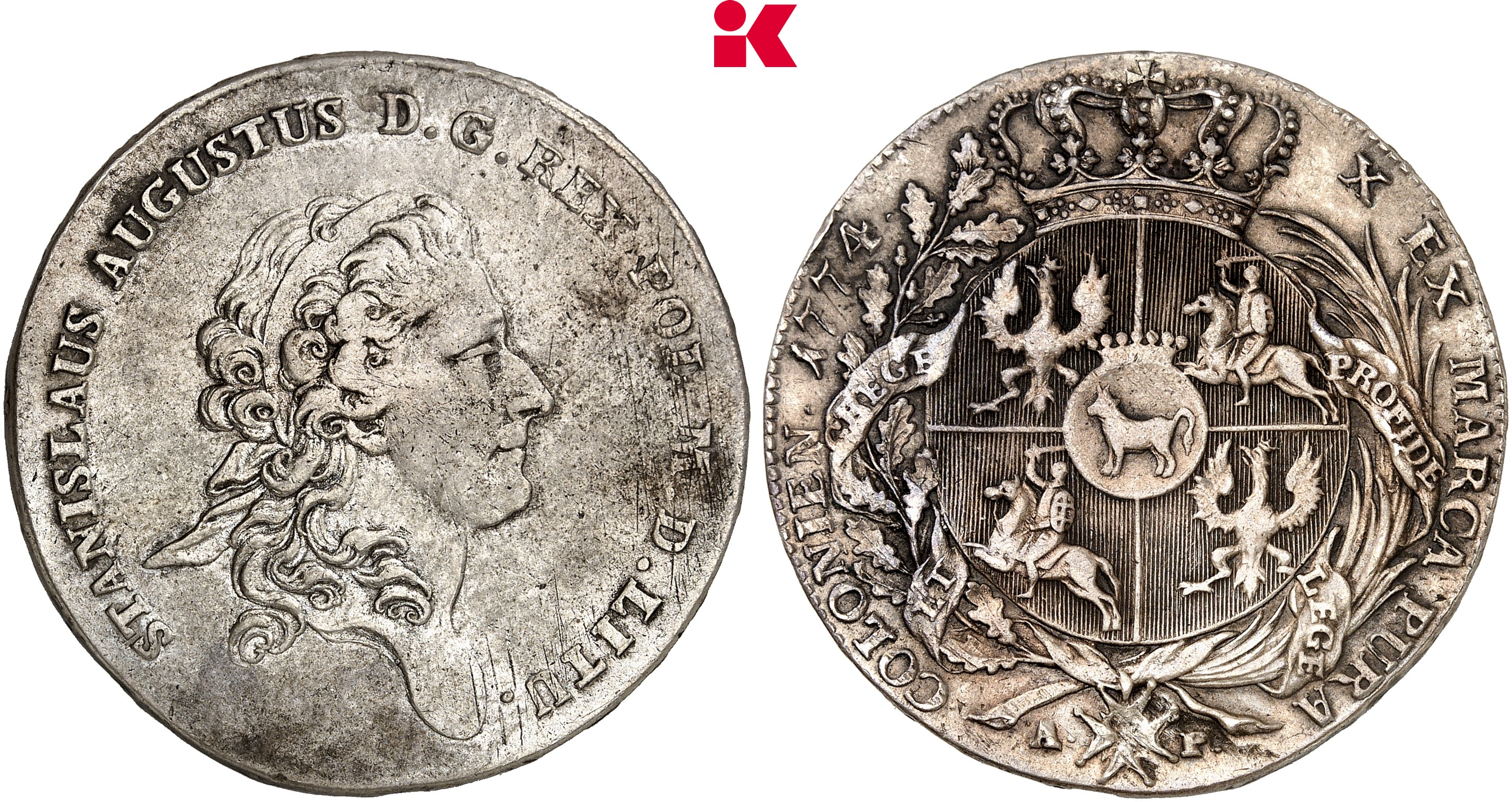 POLEN KÖNIGREICH Stanislaus August, 1764-1795. Konv.-Taler 1774 AP, Warschau.