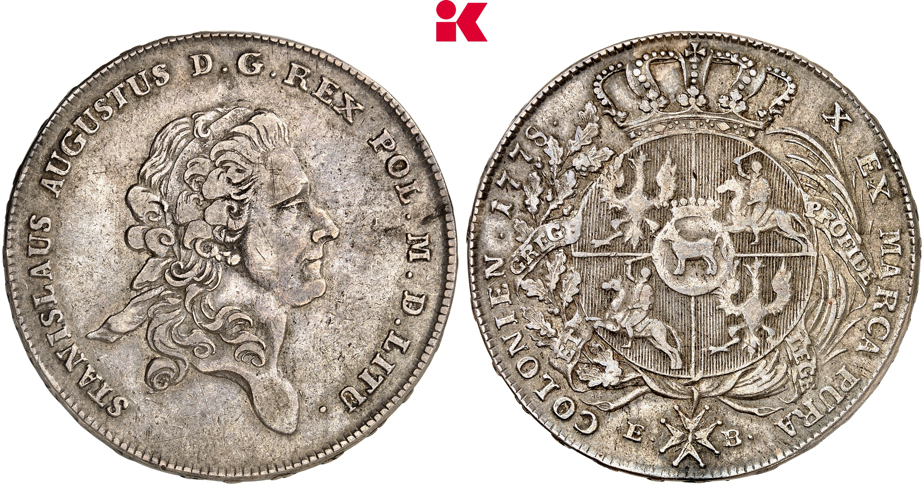 POLEN KÖNIGREICH Stanislaus August, 1764-1795. Konv.-Taler 1778, 1779, beide Münzstätte E-B, Warschau.