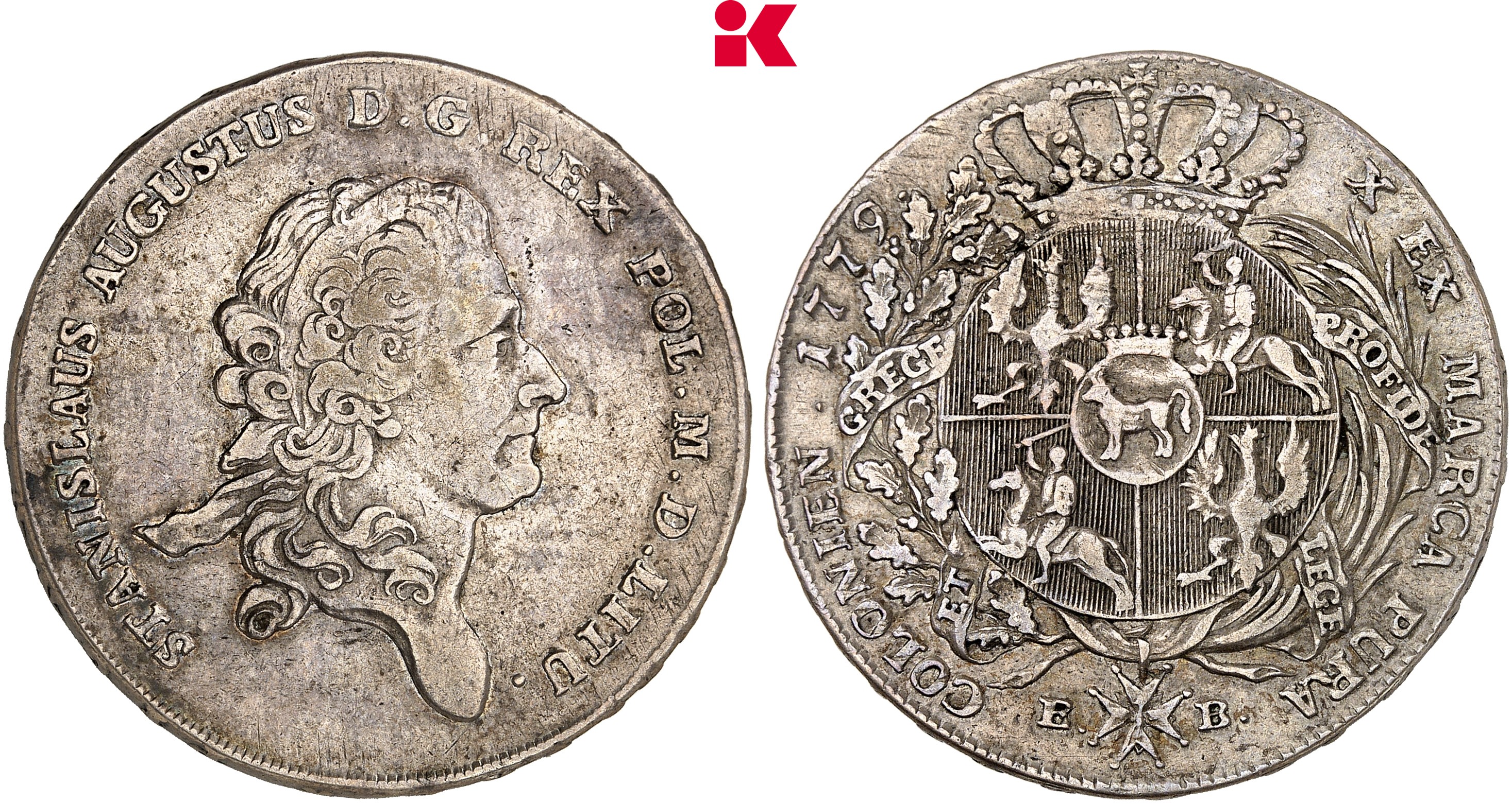 POLEN KÖNIGREICH Stanislaus August, 1764-1795. Konv.-Taler 1779 E-B, Warschau.