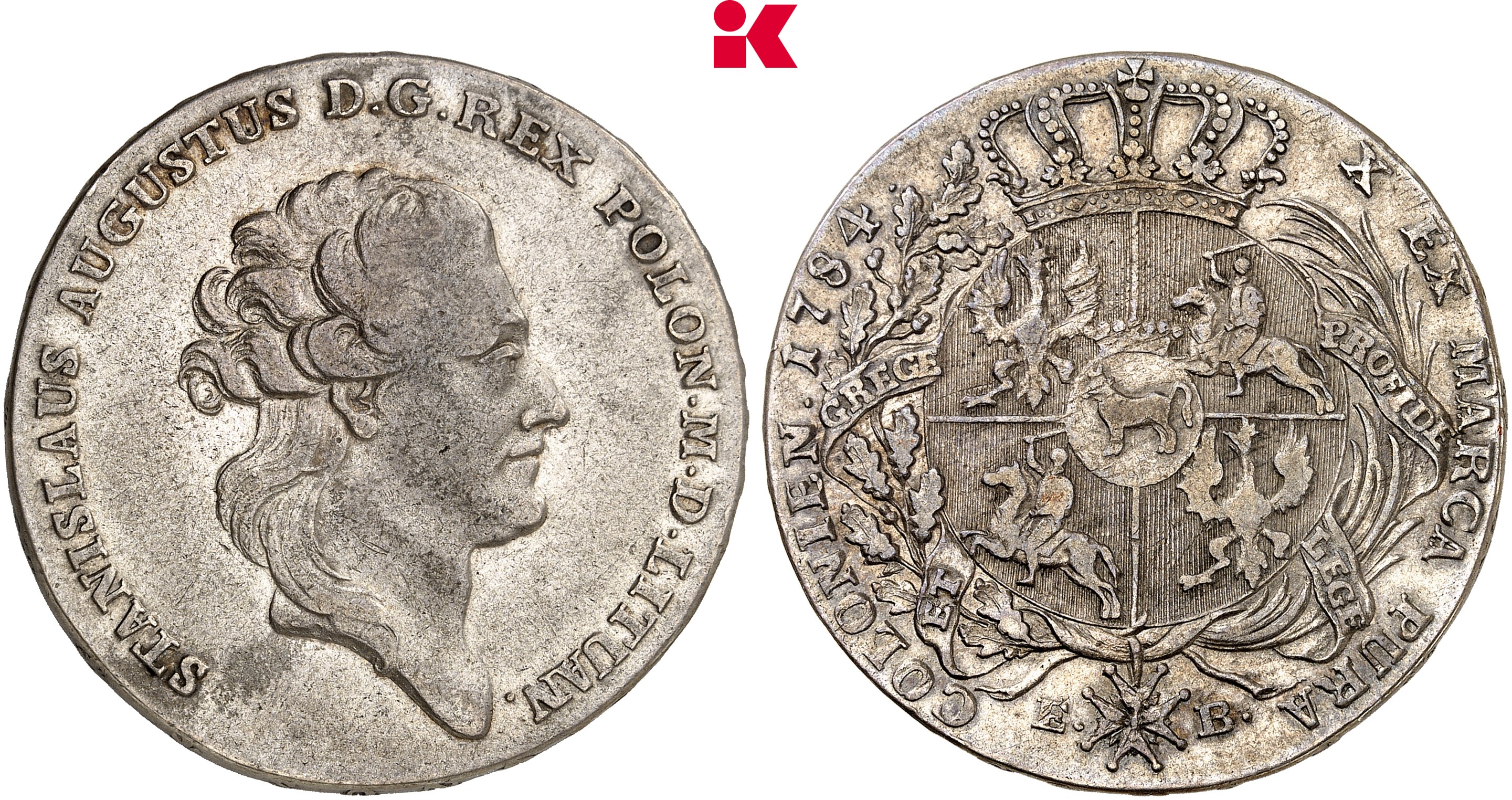 POLEN KÖNIGREICH Stanislaus August, 1764-1795. Konv.-Taler 1783, 1784, beide Münzstätte E-B, Warschau.