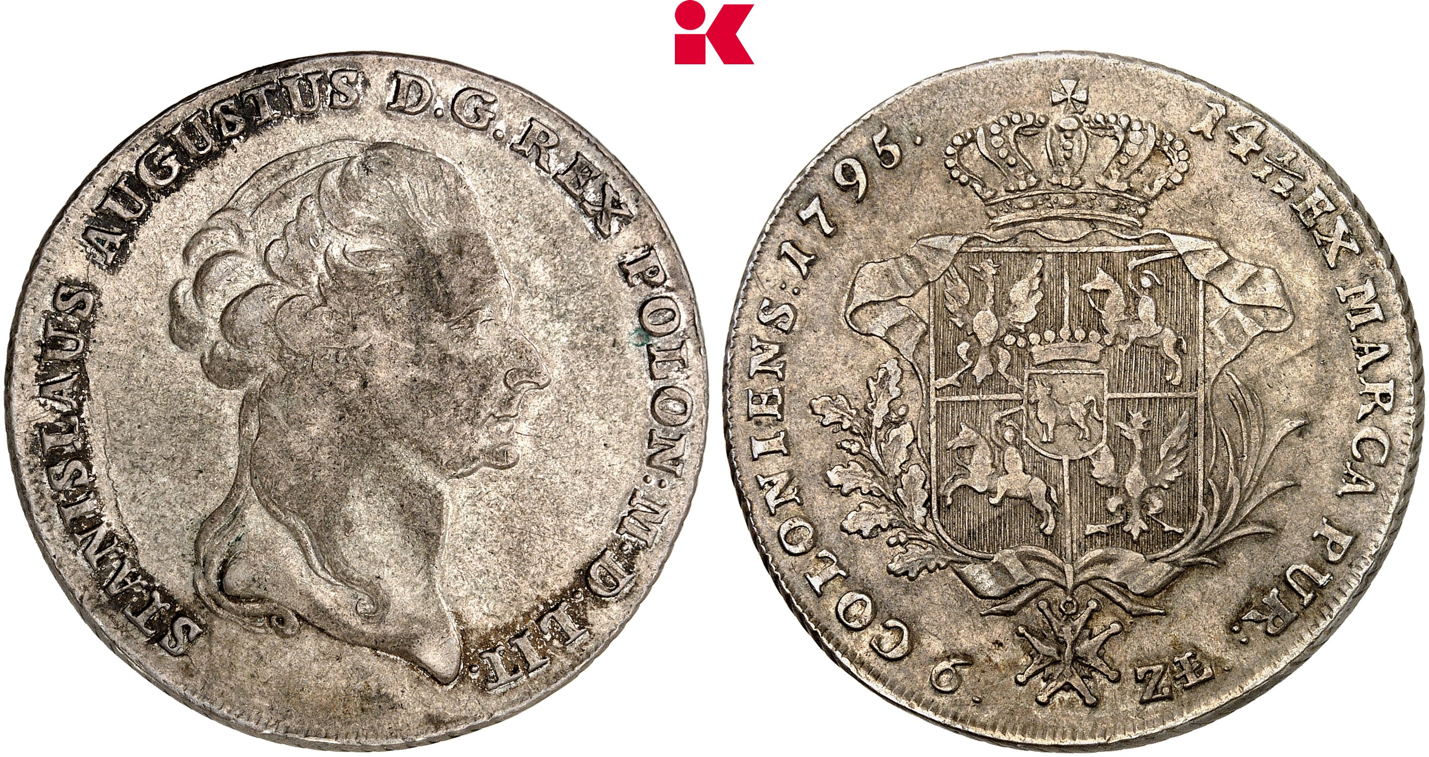 POLEN KÖNIGREICH Stanislaus August, 1764-1795. Taler (6 Zlotych) 1794, 1795, beide Münzstätte Warschau.