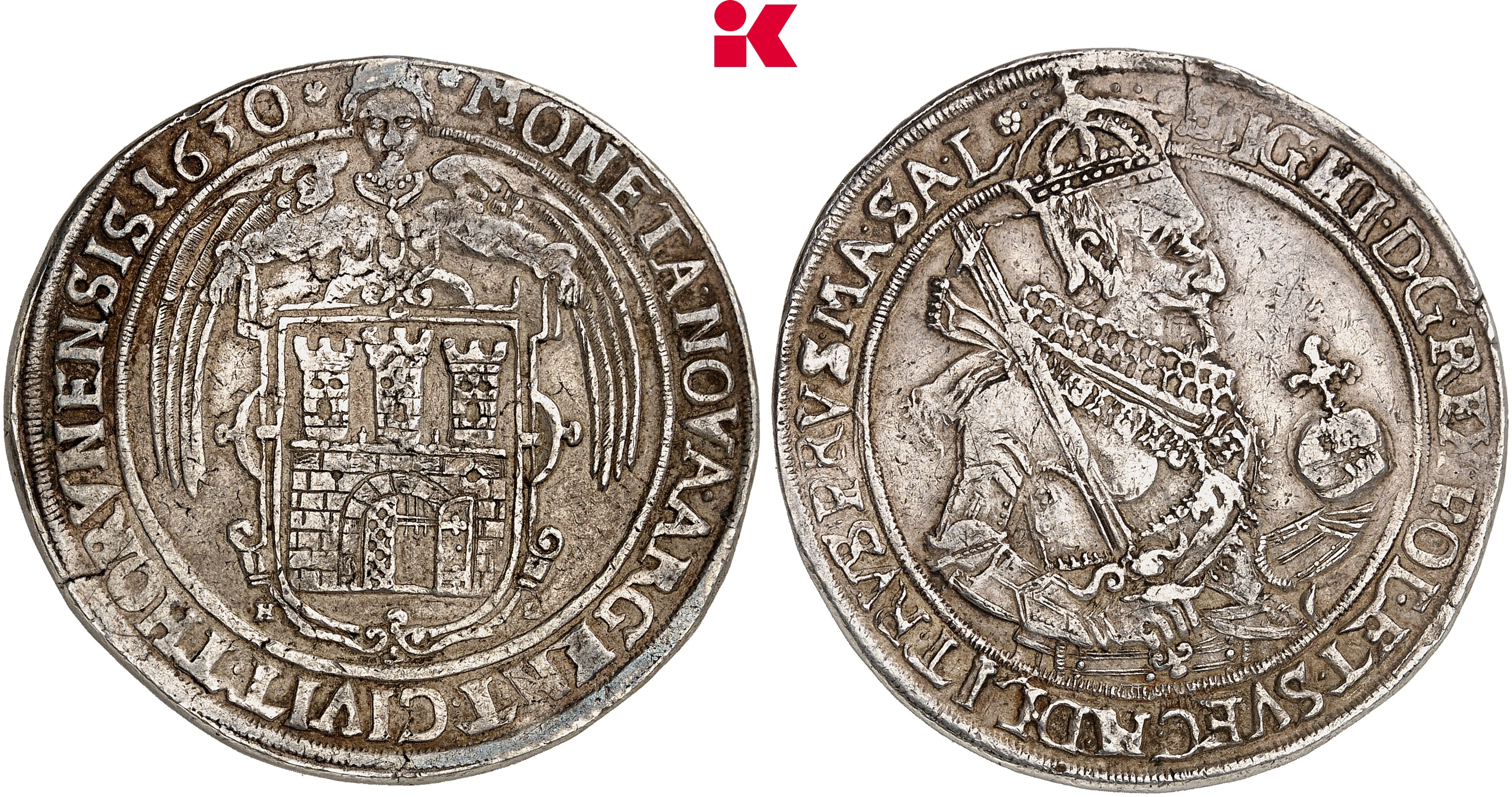 POLEN THORN Stadt. Reichstaler 1630,