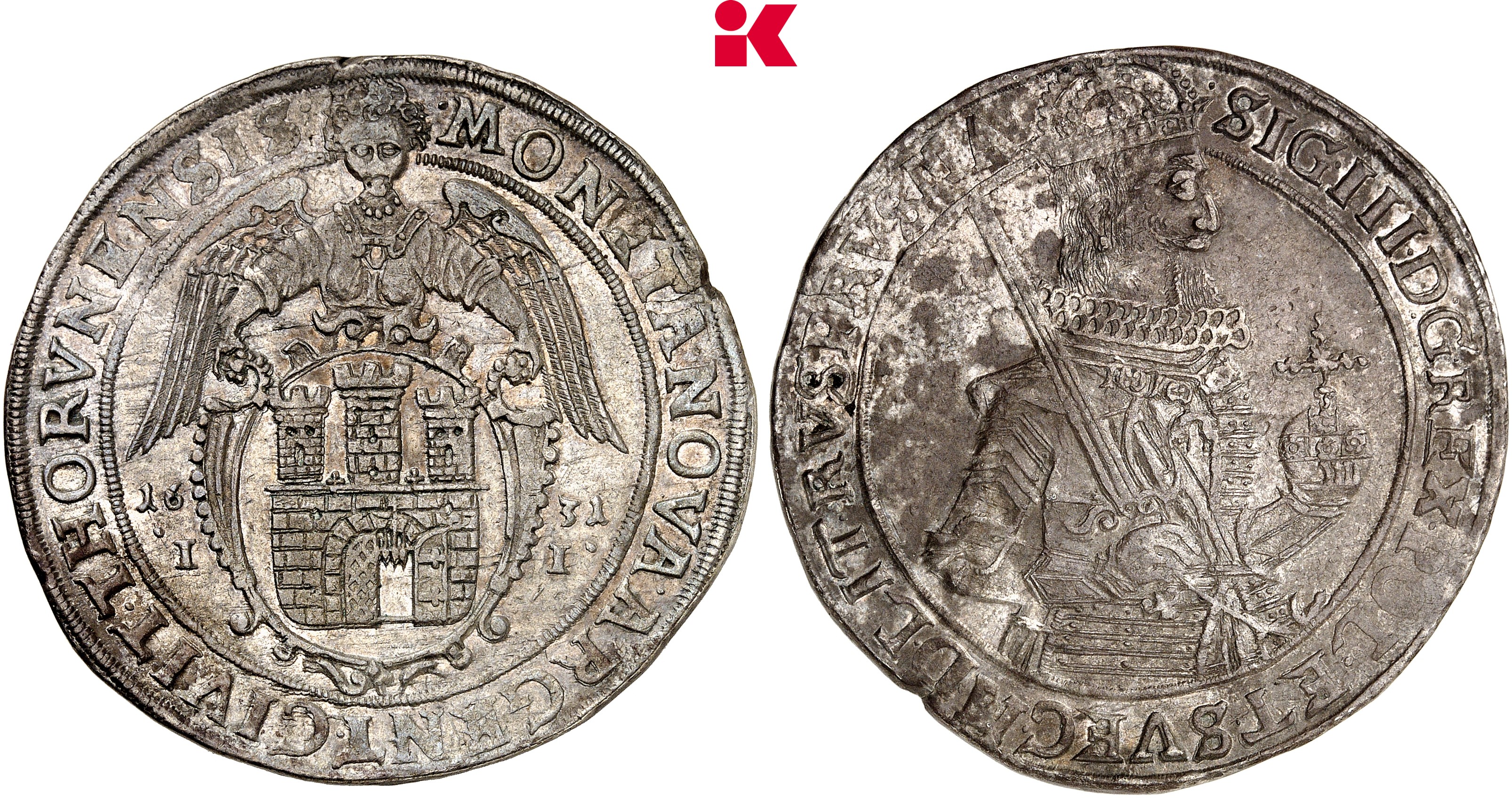 POLEN THORN Stadt. Reichstaler 1631,