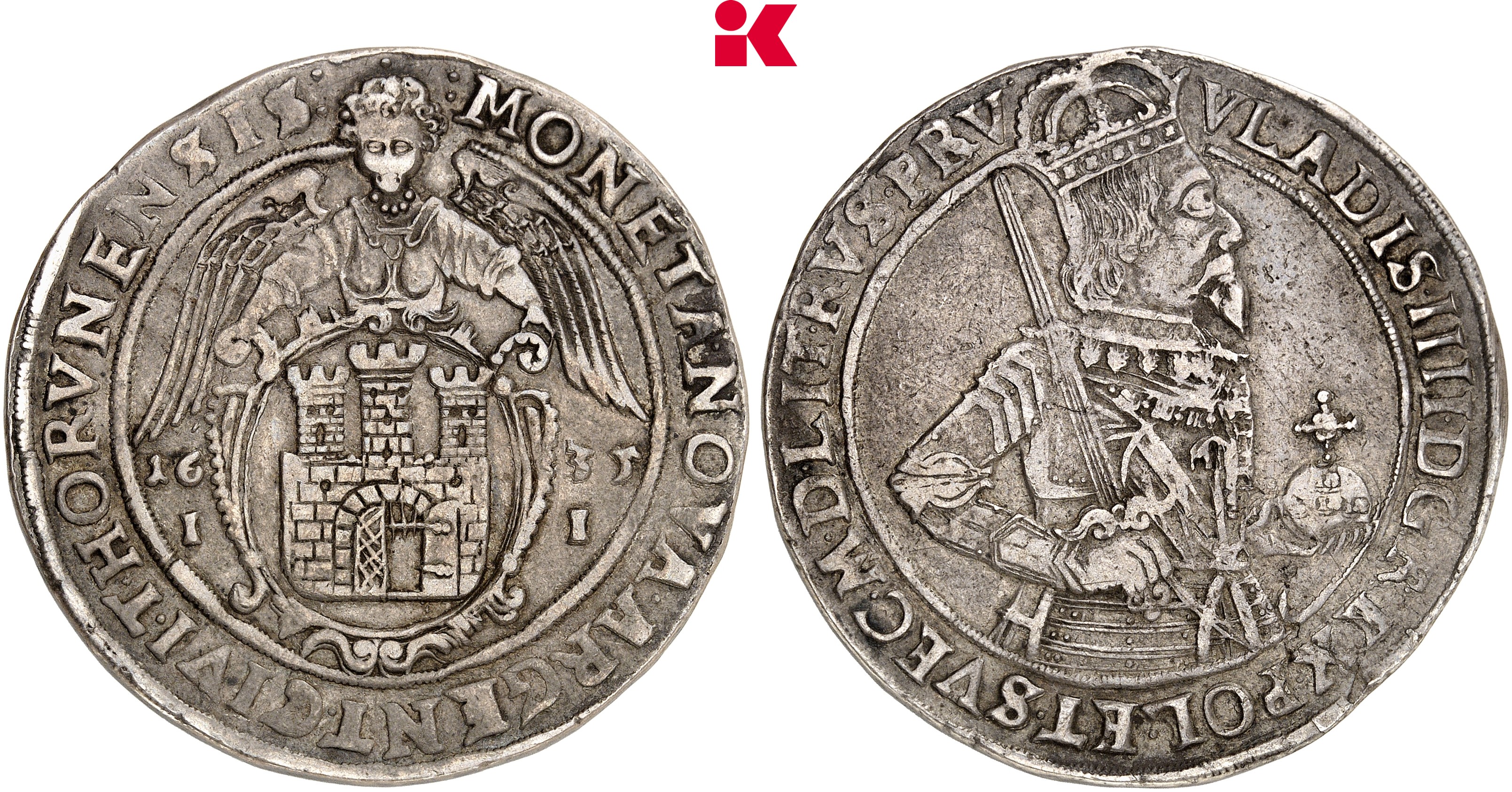POLEN THORN Stadt. Reichstaler 1635,