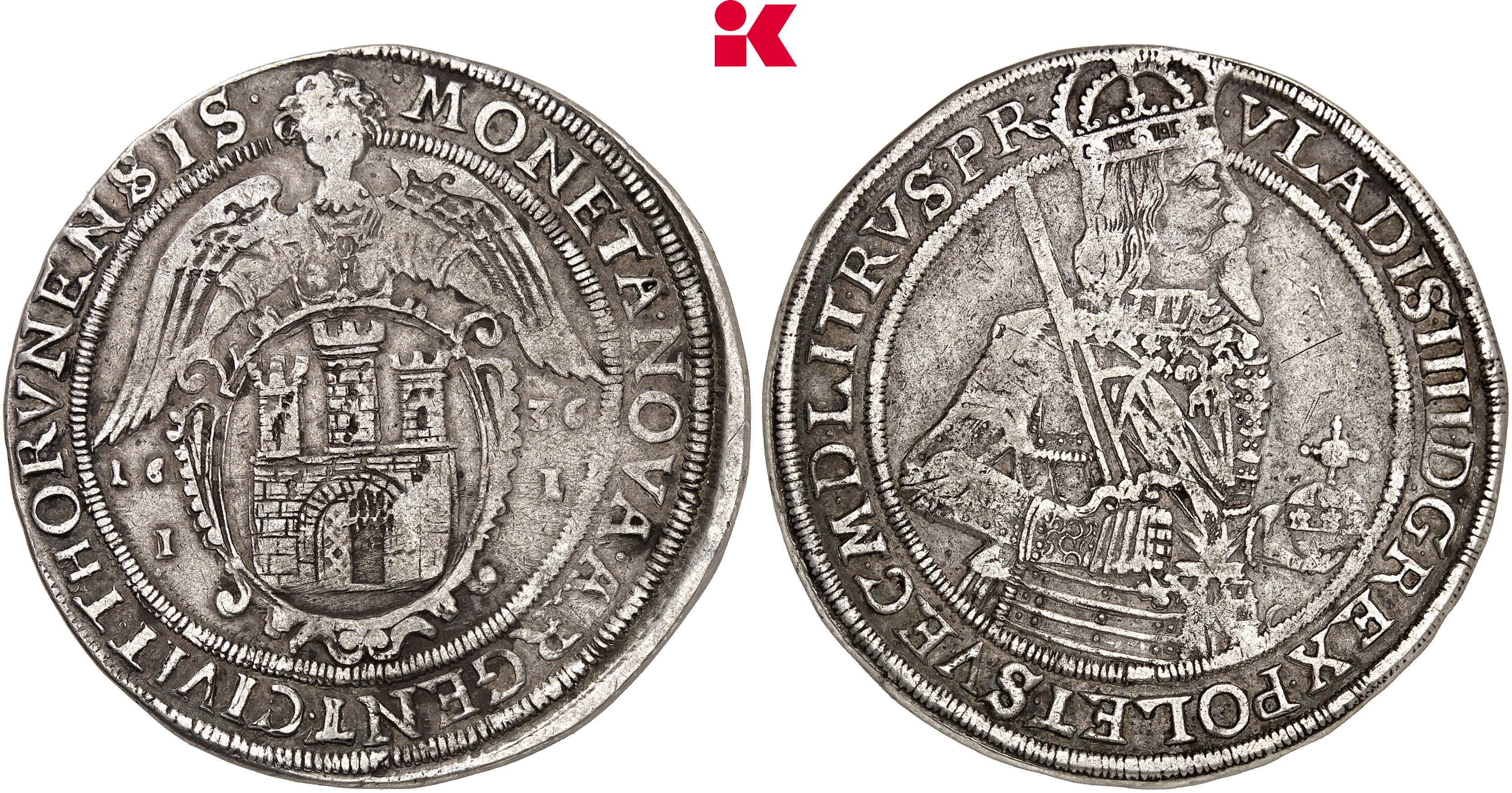 POLEN THORN Stadt. Reichstaler 1636,