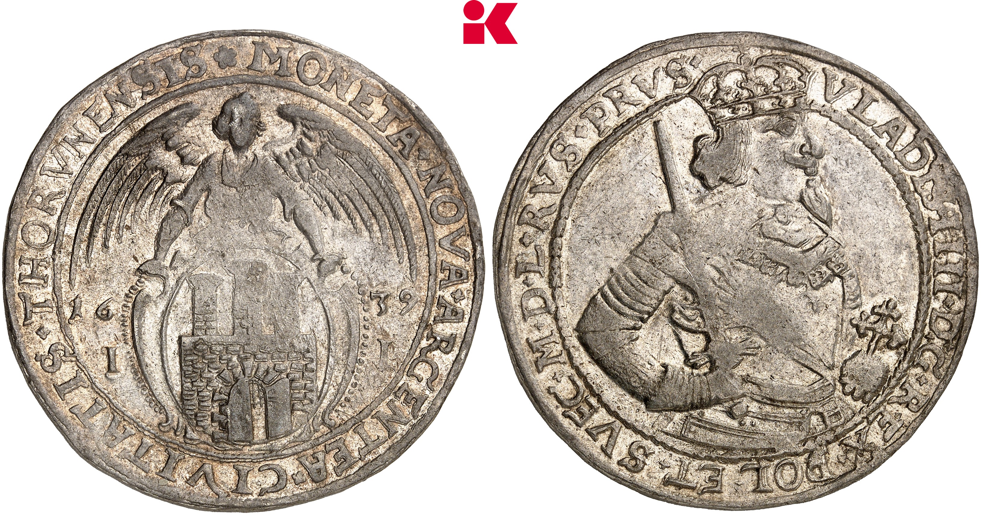 POLEN THORN Stadt. Reichstaler 1639,